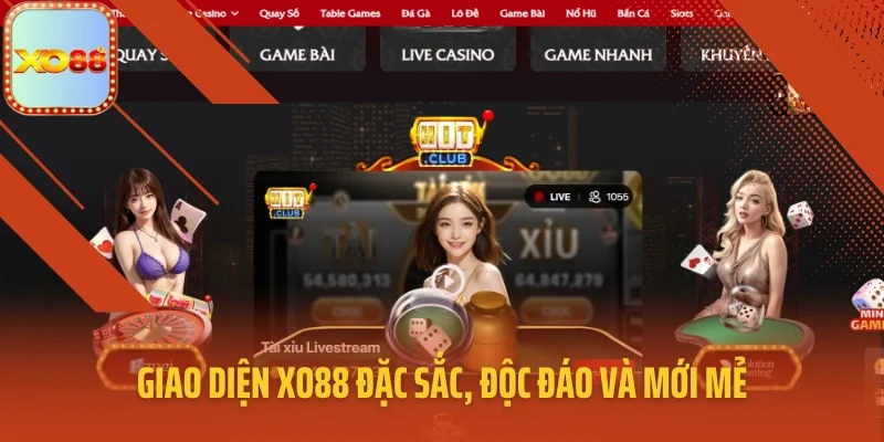 Giao diện XO88 đặc sắc, độc đáo và mới mẻ