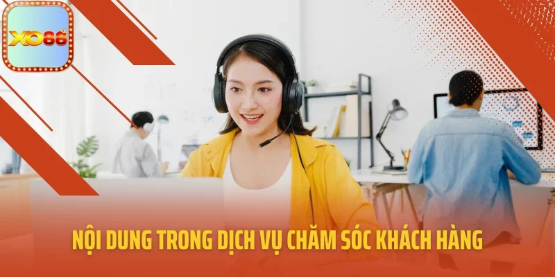 Nội dung trong dịch vụ chăm sóc khách hàng